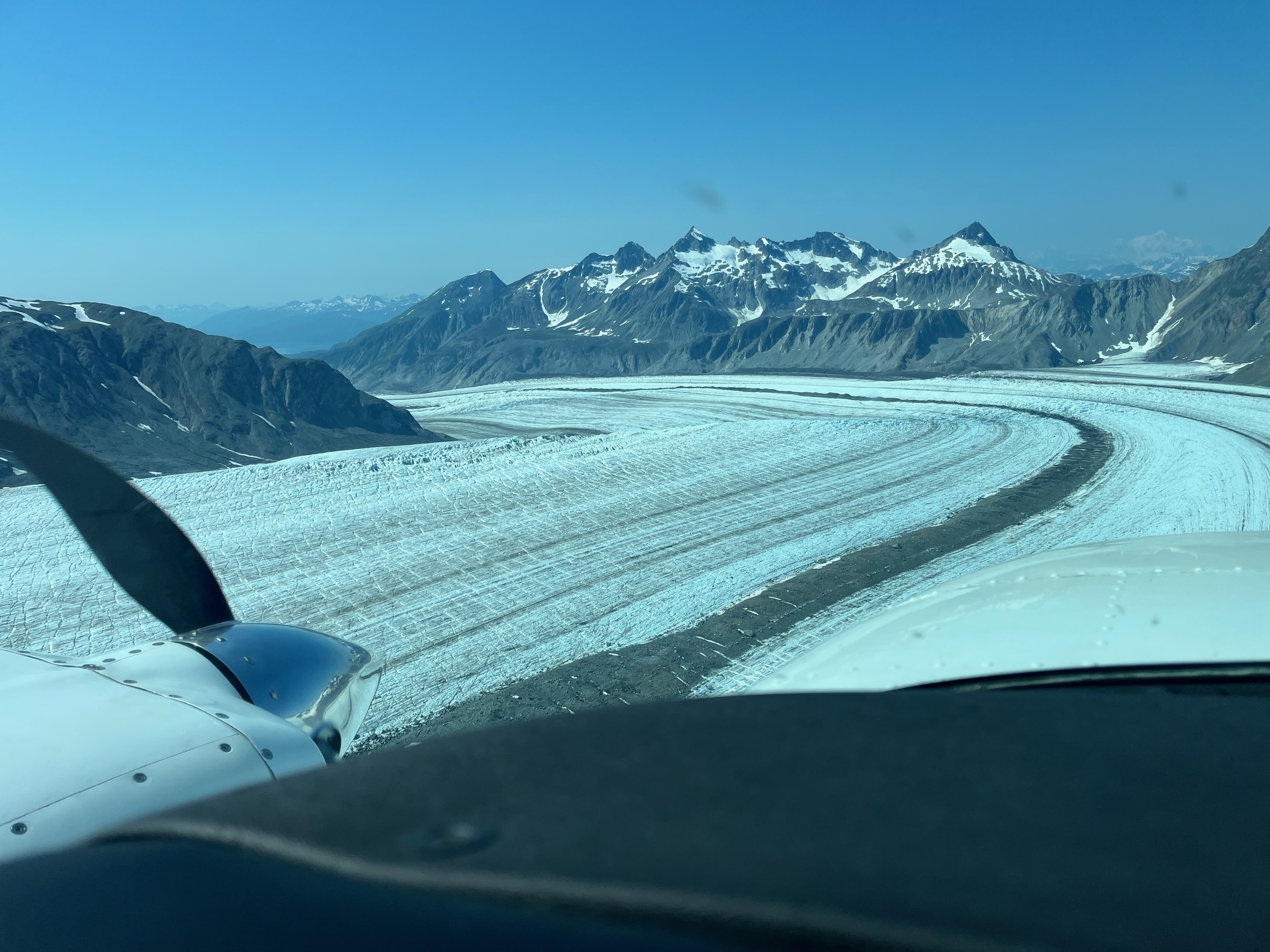 N111XX overflying Alaska's mountains